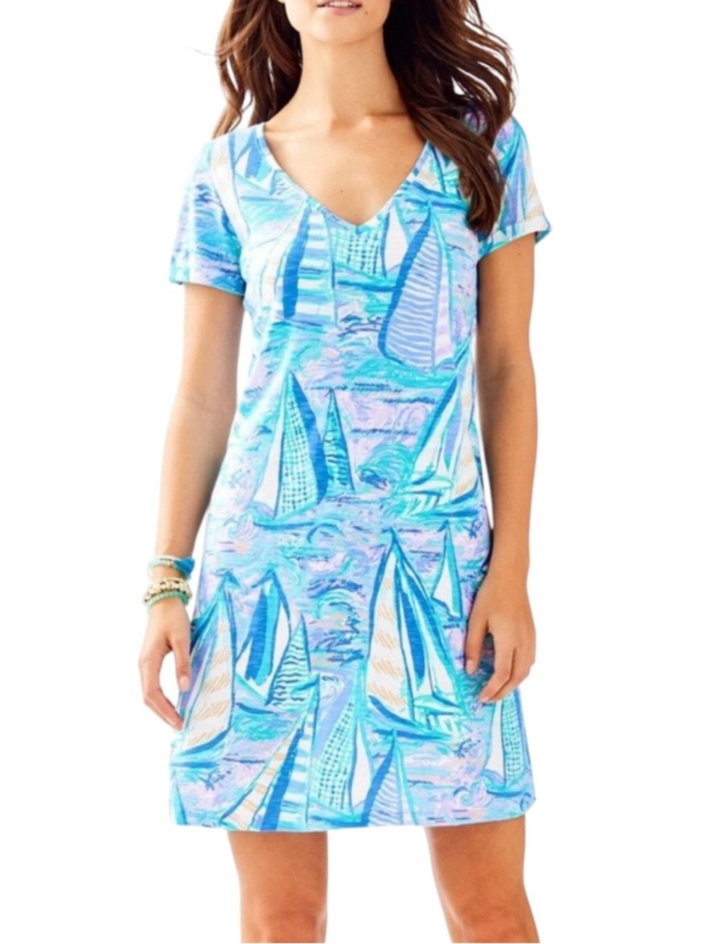 NWOT Lilly Pulitzer Jessica Short Sleeve Dress in Light Lilac Verbena Aboat Time